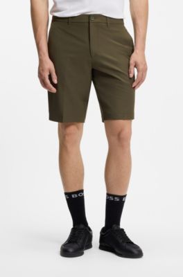 Slim fit-shorts i vattenavst&ouml;tande stretchmaterial, Gr&ouml;n