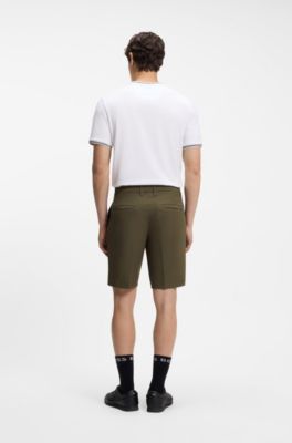 Slim-fit shorts in water-repellent stretch fabric, Green