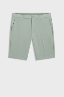 Slim-fit shorts in water-repellent stretch fabric, Light Green