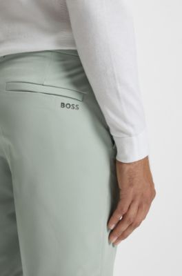 Slim-fit shorts in water-repellent stretch fabric, Light Green