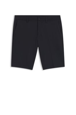 送料込　新品　HUGO BOSS ショートパンツ　黒　サイズ44 BOSS - スリムフィット ショートパンツ はっ水ストレッチ