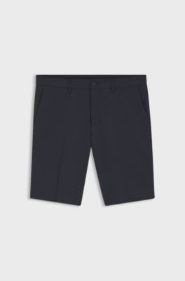 Slim-fit shorts in water-repellent stretch fabric, Dark Blue