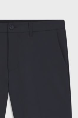 スリムフィット ショートパンツ はっ水ストレッチファブリック, ダークブルー