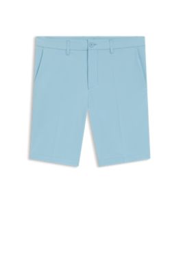 Slim-fit shorts in water-repellent stretch fabric, Light Blue
