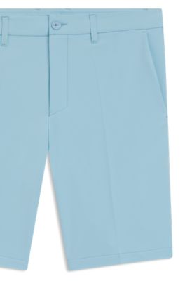 Slim-fit shorts in water-repellent stretch fabric, Light Blue