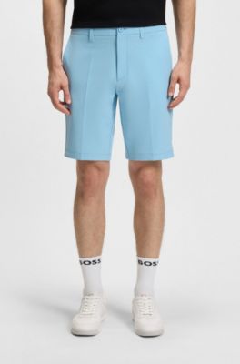Slim-fit shorts in water-repellent stretch fabric, Light Blue