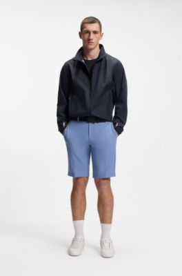 Slim-fit shorts in water-repellent stretch fabric, Light Blue