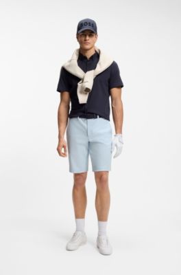 Slim-fit shorts in water-repellent stretch fabric, Light Blue