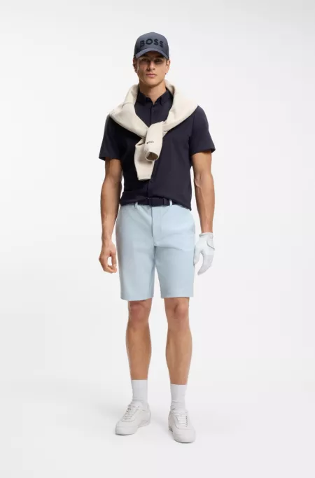 Slim-fit shorts in water-repellent stretch fabric