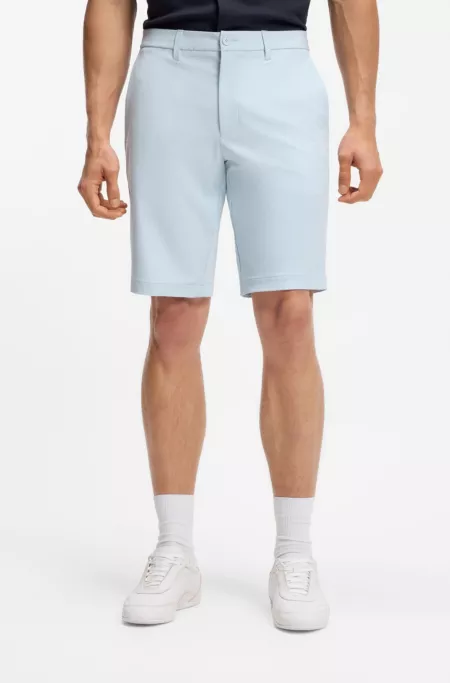 Slim-fit shorts in water-repellent stretch fabric