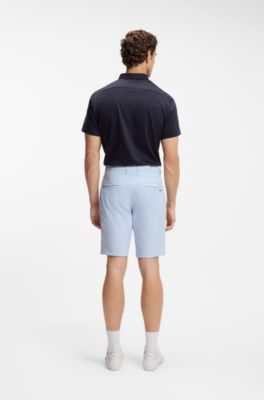 Slim-fit shorts in water-repellent stretch fabric, Light Blue