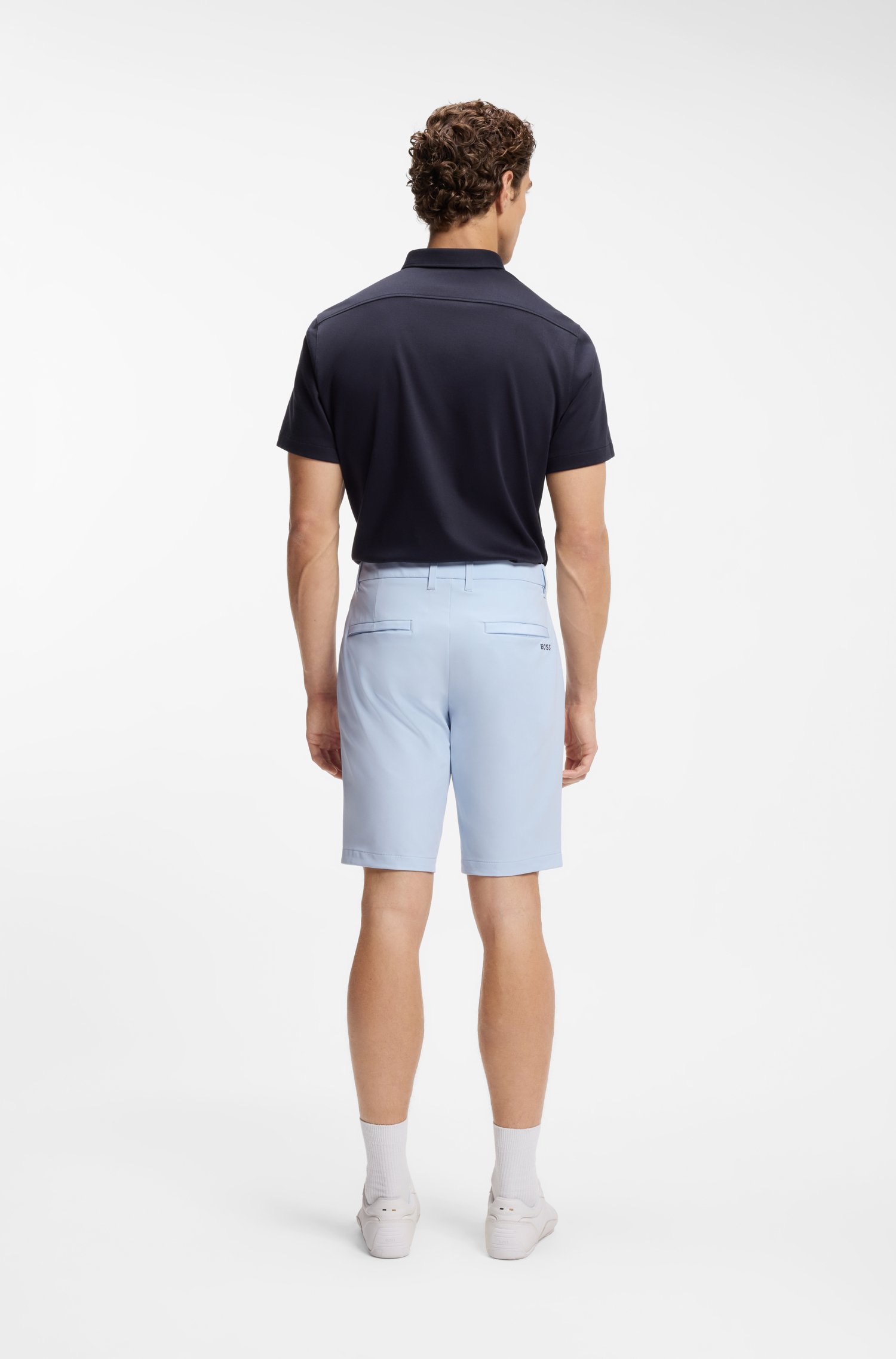 Boss Slim-fit shorts in water-repellent stretch fabric herr – bild 2