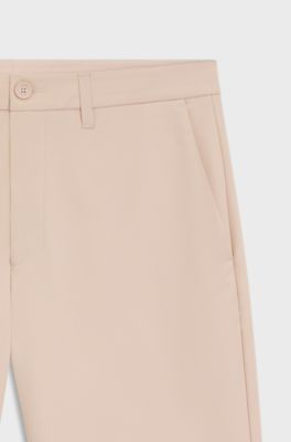 Bermuda slim fit in tessuto elasticizzato idrorepellente, Arancio chiaro