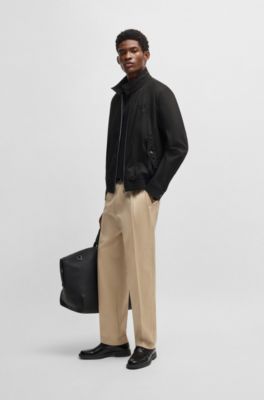 Cotton-blend jacket with Double B monogram, Black