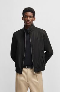 Veste en coton mélangé avec monogramme Double B, Noir