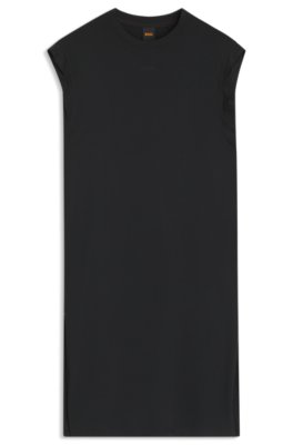 Boss Cap-sleeve jersey dress with logo detail sommarklänningar dam – bild 3