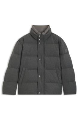 Flannel jacket with down filling 1