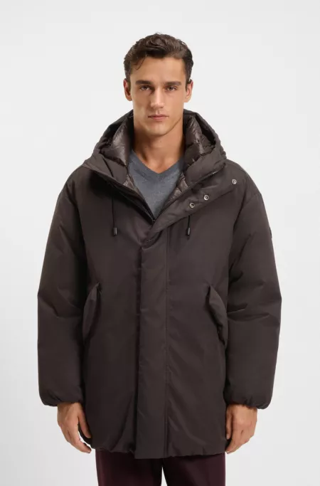Water-repellent jacket in peached microfibre
