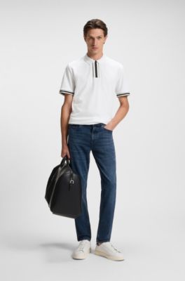 Maine regular-fit jeans in blue Italian denim, Blue
