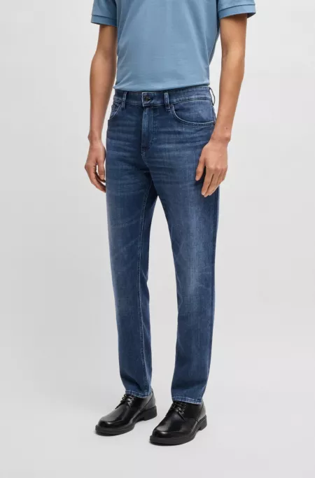 Maine regular-fit jeans in blue Italian denim
