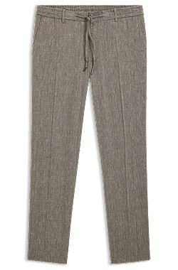 Regular-fit trousers in a linen blend