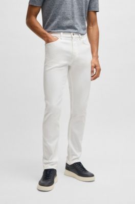 Jean Slim Delaware en denim stretch blanc confortable, Blanc