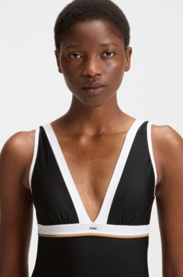 One-piece swimsuit in signature colours, Black