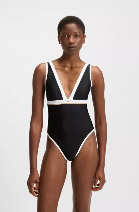 One-piece swimsuit in signature colours