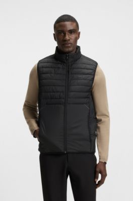 メンズ　中綿ベスト　撥水ジレ 3Dロゴ　HUGO BOSS 48 L メンズ中綿ベスト撥水ジレ 3DロゴHUGO BOSS 48 L