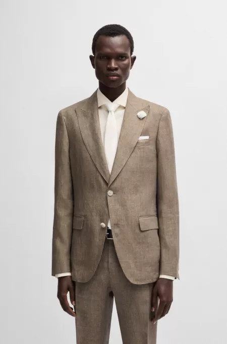 Veste Slim en toile de lin