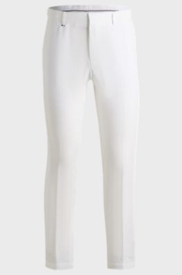 Formal trousers in linen canvas, White