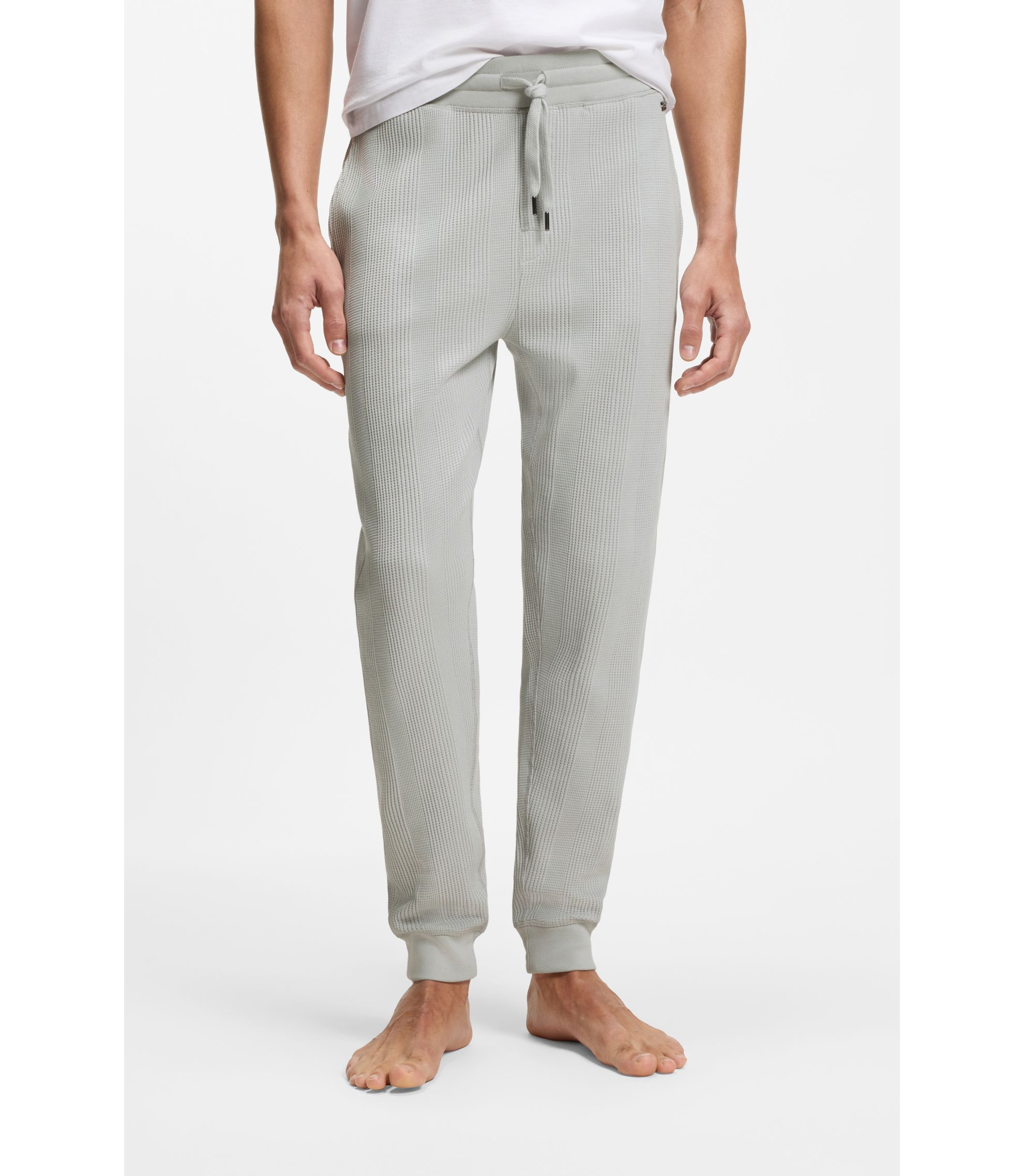 Jogginghose aus Baumwoll-Mix mit Waffelstruktur
