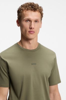 Cotton pyjama set with all-over print T-shirt, Light Green