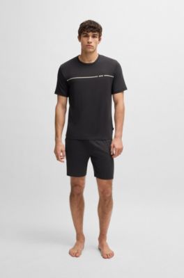 Gift-boxed pyjamas in stretch-bamboo jersey, Dark Grey