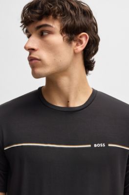 Gift-boxed pyjamas in stretch-bamboo jersey, Dark Grey