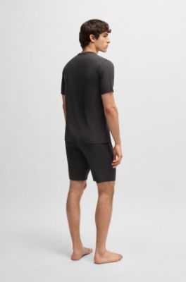 Gift-boxed pyjamas in stretch-bamboo jersey, Dark Grey