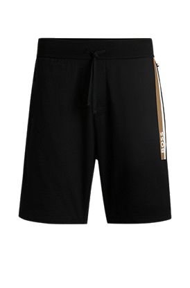 Shorts de felpa de rizo de algodón con estampado de rayas