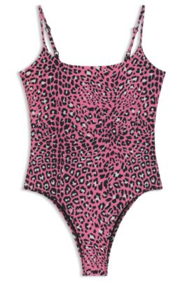 Quick-drying swimsuit with all-over print, Patterned