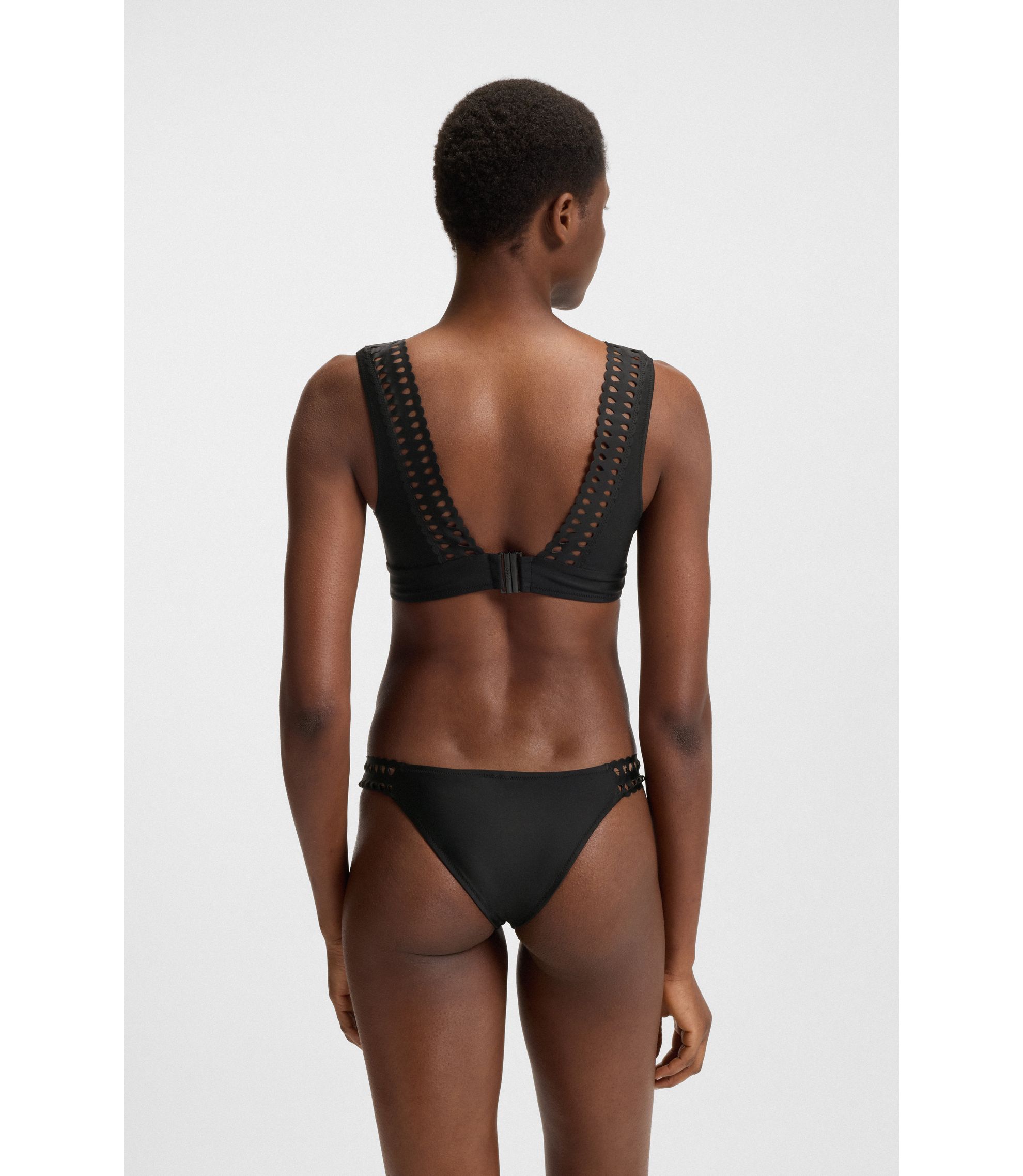 BOSS - ビキニボトム レーザーカットディテール - ブラック