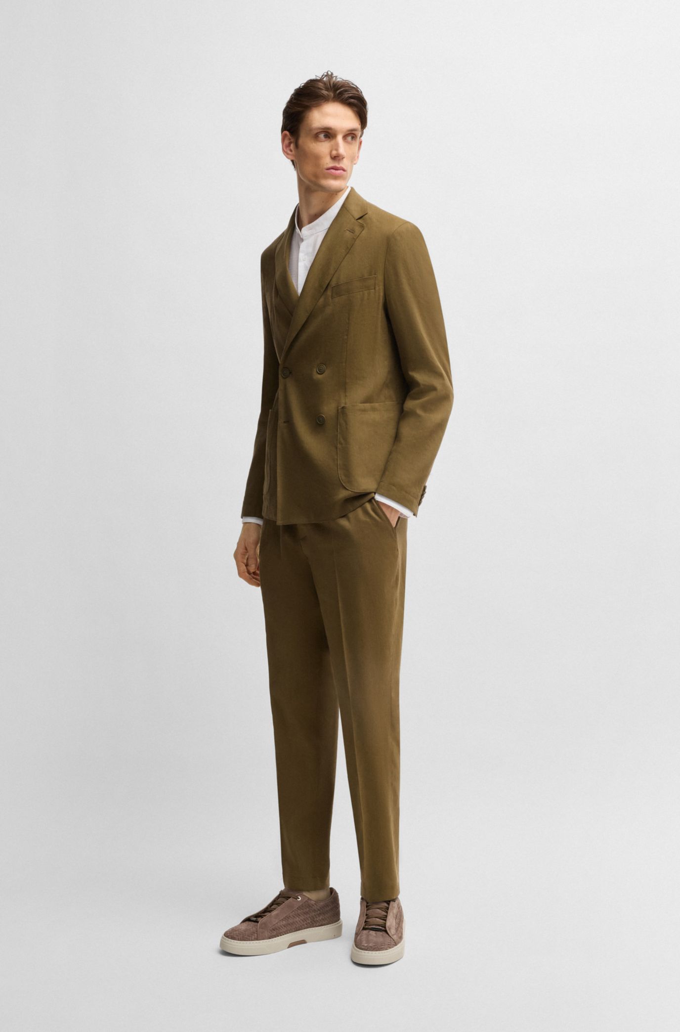 Hugo Boss■BOSS Womenswear■スリムフィットブレザー BOSS - スリムフィットブレザー - オリーブ