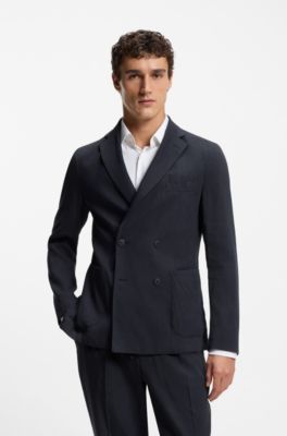 BOSS SELECTED BY SHOHEI OHTANI Slim-fit blazer, Dark Blue
