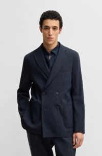 BOSS SELECTED BY SHOHEI OHTANI Blazer slim fit, Azul oscuro