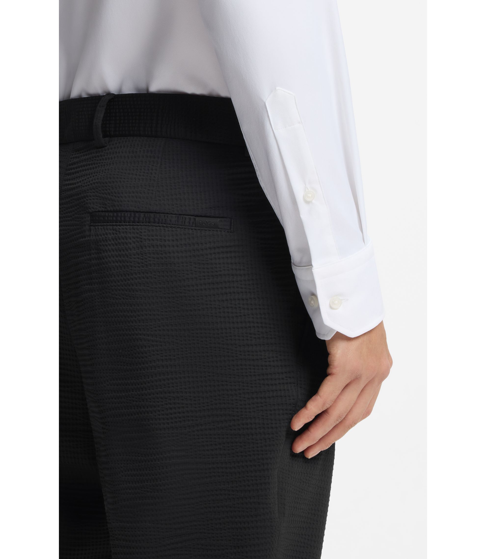 現行タグ Hugo Boss 速乾軽量シアサッカー P-Genius-WG 52 HUGO BOSS