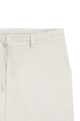 Formal shorts in a linen blend, White