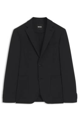 Slim-fit suit jacket in stretch seersucker 1
