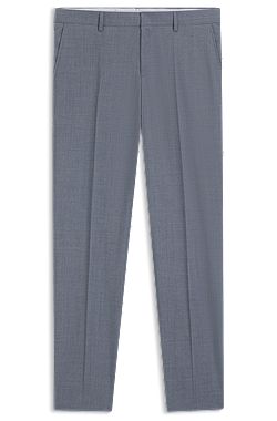 Formal trousers in a patterned virgin-wool blend