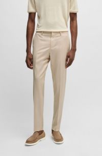 Formal trousers in wool-blend satin, Light Orange