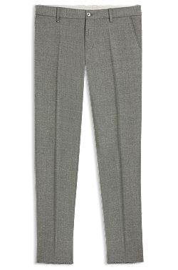 Formal trousers in micro-patterned stretch fabric