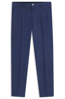 Formal trousers in micro-patterned stretch fabric 1