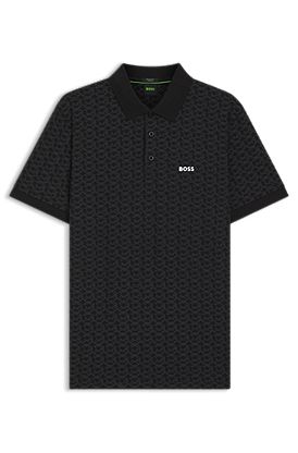 Paddy polo shirt in stretch cotton with printed pattern